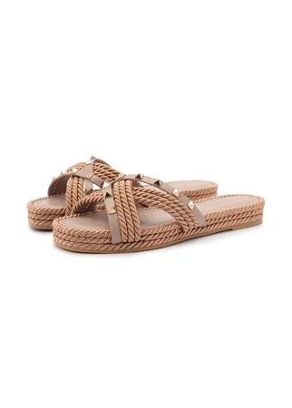 Кожаные шлепанцы Rockstud Torchon Valentino
