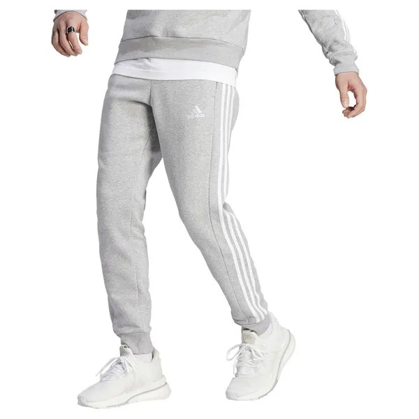 Джоггеры adidas Essentials Fleece 3 Stripes Tapered Cuff Joggers, белый
