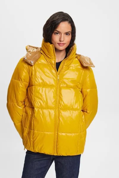 Зимняя куртка с капюшоном Esprit, желтый