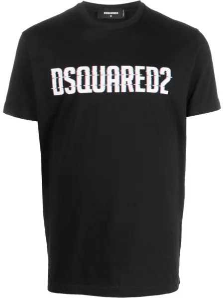 Dsquared2 logo-print cotton T-shirt, черный