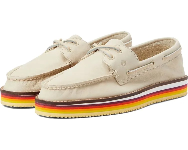 Топсайдеры Sperry A/O 2-Eye Stacked Eva Multi Stripe, слоновая кость