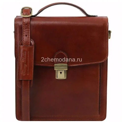 Сумка  планшет Tuscany Leather, натуральная кожа, коричневый