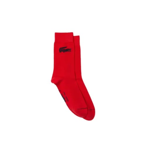 Мужские красные длинные носки Lacoste из органического хлопка -
