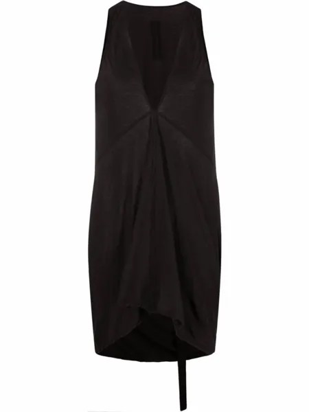 Rick Owens DRKSHDW драпированный топ с V-образным вырезом, черный