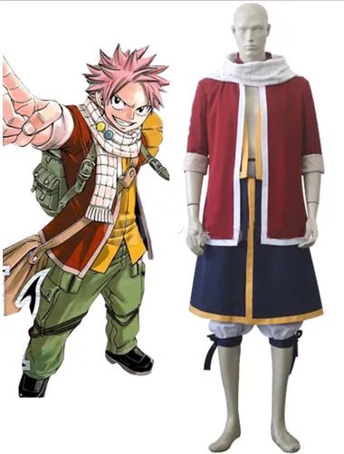 Элементы могут быть адаптированы аниме «FAIRY TAIL», «Косплэй мужские и женские Хэллоуин Cos Etherious Нацу Dragneel Косплэй костюм S-3XL