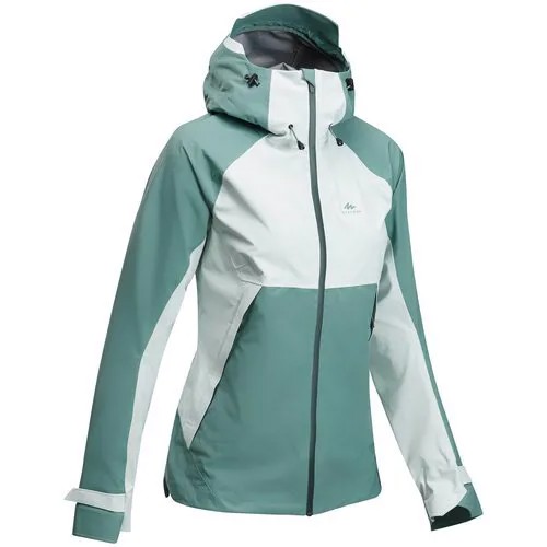 Куртка водонепроницаемая для горных походов женская MH500, размер: L, цвет: Зеленый/Зеленый QUECHUA Х Декатлон
