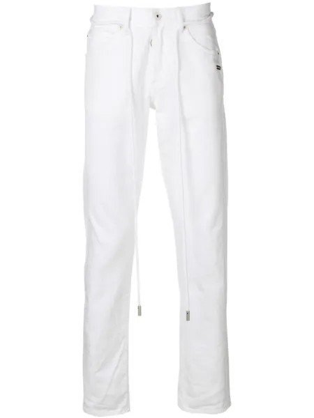 Off-White свободные джинсы, белый