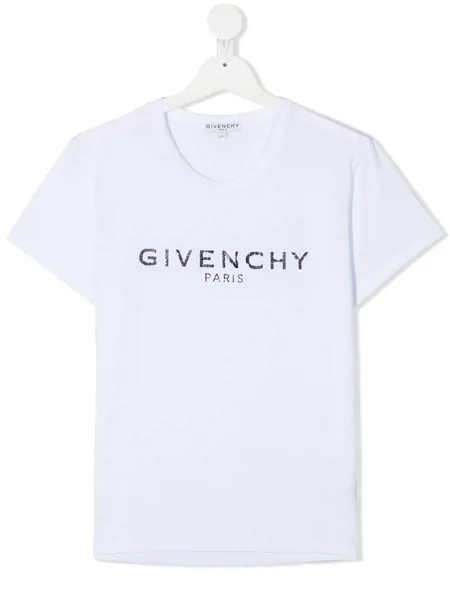 Givenchy Kids футболка с круглым вырезом и логотипом