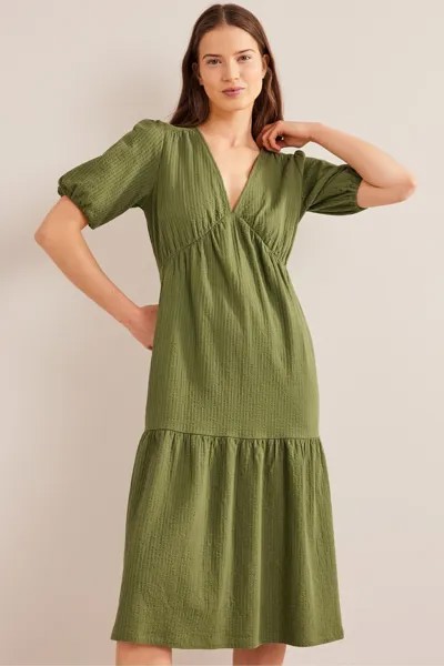 Платье миди Seeker из джерси Boden, зеленый