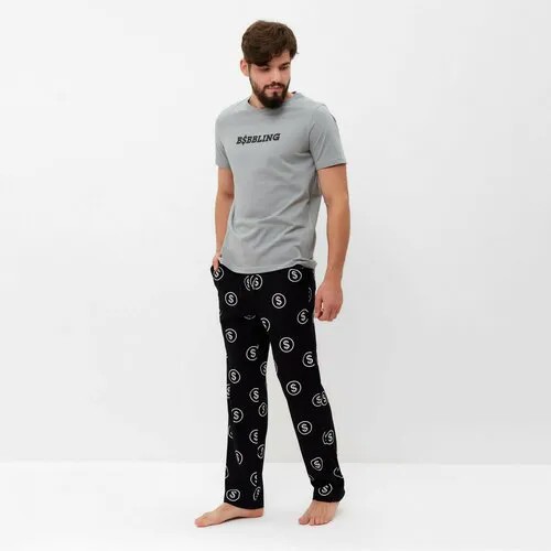 Пижама  Kaftan, размер 56, черный