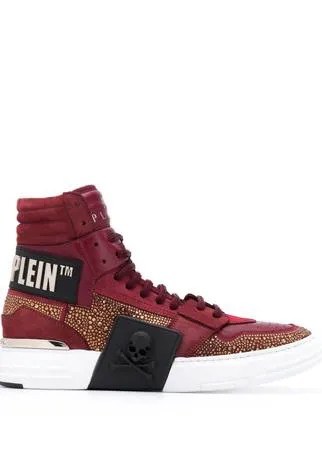 Philipp Plein высокие кеды с кристаллами