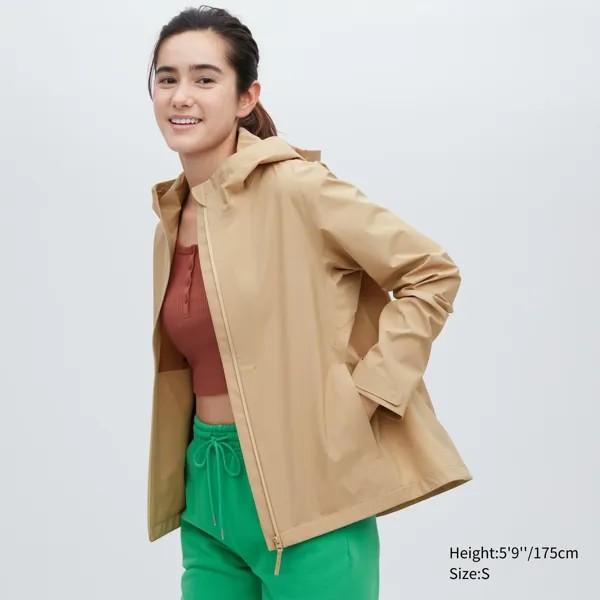 Ветровка женская UNIQLO 456084COL31 бежевая 2XS (доставка из-за рубежа)