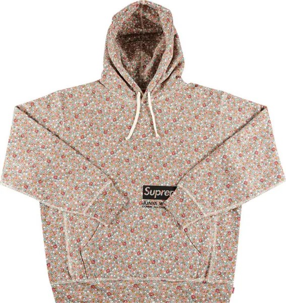 Толстовка Supreme x Junya Watanabe x Comme des Garçons MAN Hooded Sweatshirt 'Pink Flowers', разноцветный