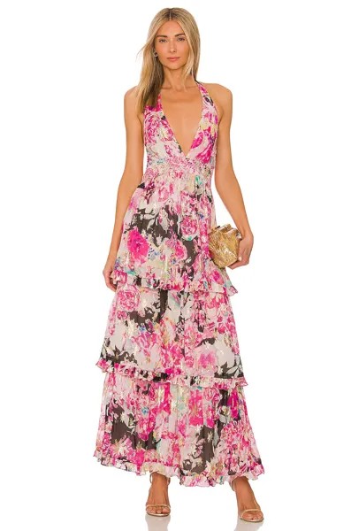 Платье ROCOCO SAND Long, цвет Black & Pink