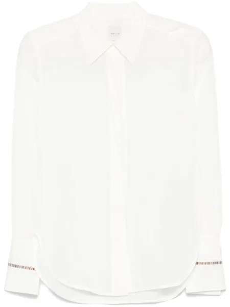 Paul Smith рубашка с отделкой Signature Stripe, белый