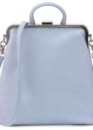 Компактная сумка-рюкзак в стиле ретро на моноручке — удлиненный ридикюль из натуральной кожи. Модель на застежке-рамке. В комплект также входит регулируемый плечевой ремень на карабинах.