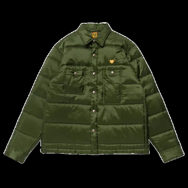 Куртка Human Made Quilted Shirt 'Olive', зеленый