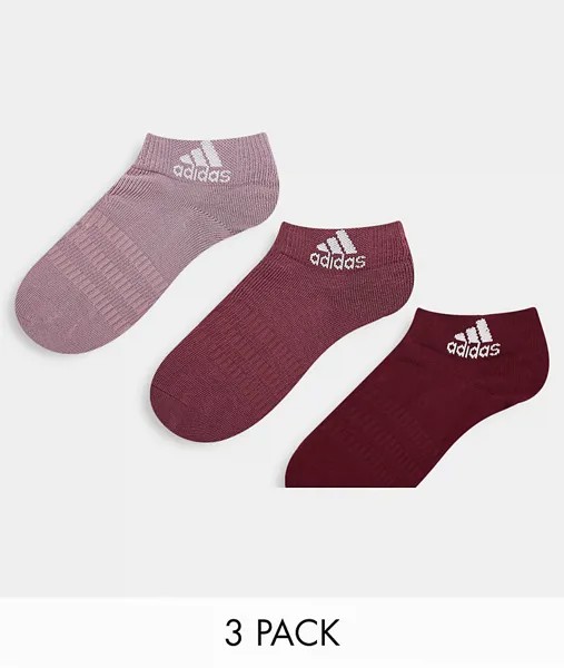 Набор из 3 пар носков до щиколотки разных цветов adidas Training-Разноцветный