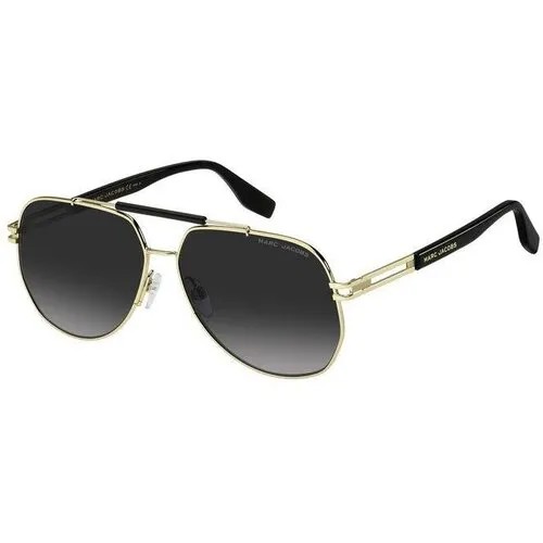 Солнцезащитные очки MARC JACOBS, прямоугольные, оправа: металл, для мужчин, черный