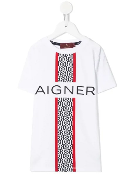 Aigner Kids футболка с логотипом