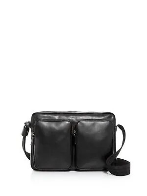 LONGCHAMP Черная кожаная сумка-мессенджер с регулируемым ремешком