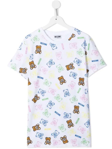 Moschino Kids футболка с принтом Teddy Bear