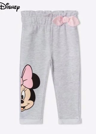 Серые спортивные брюки с принтом Disney для девочки Gloria Jeans