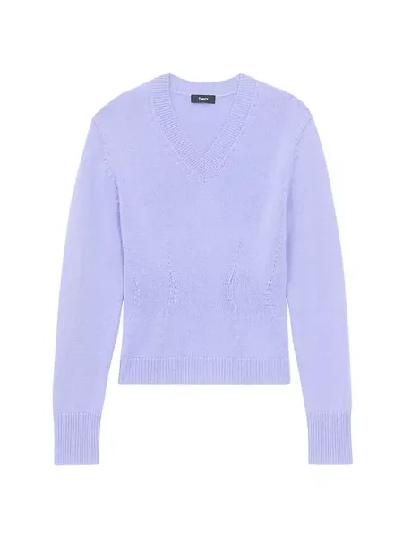 Кашемировый свитер с v-образным вырезом Theory, цвет grotto