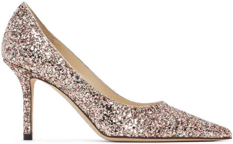 Красно-серебряные туфли Love 85 на каблуке Jimmy Choo