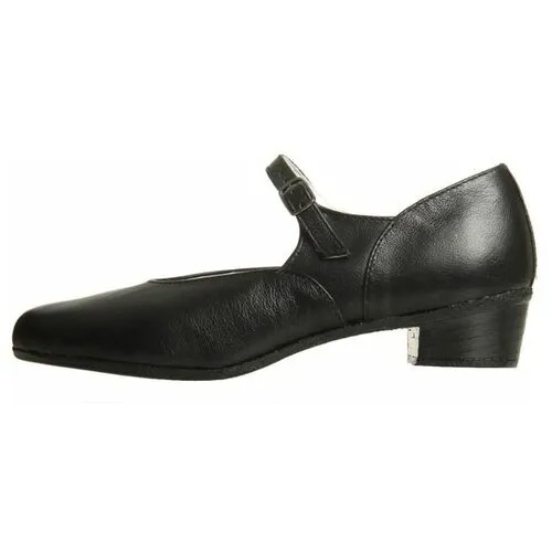 Туфли народные женские, длина по стельке 22,5 см, цвет чёрный