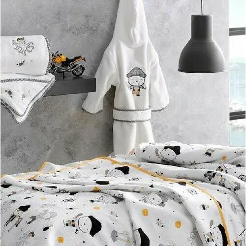 Халат  TIVOLYO HOME, размер 1-2 года, белый