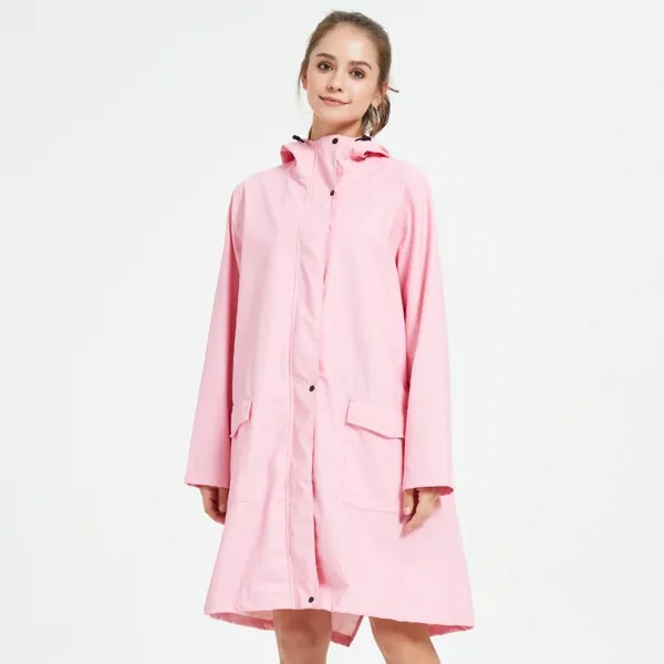 Женская Серебристая модная однотонная дождевая куртка, уличный водонепроницаемый дождевик с капюшоном, ветрозащитные пальто, куртки, 2021