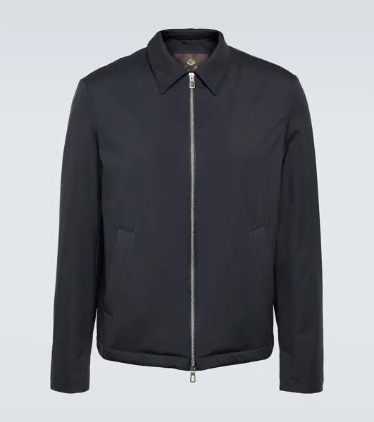 Блузонный пиджак Maurin из технической ткани Loro Piana, синий