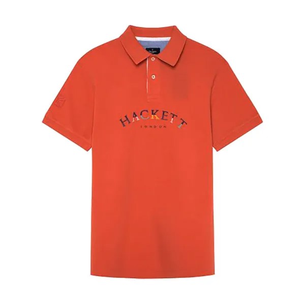 Поло с коротким рукавом Hackett Color Logo, оранжевый