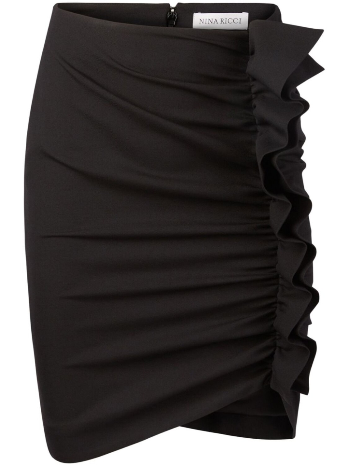 Nina Ricci юбка с оборками и драпировкой, черный