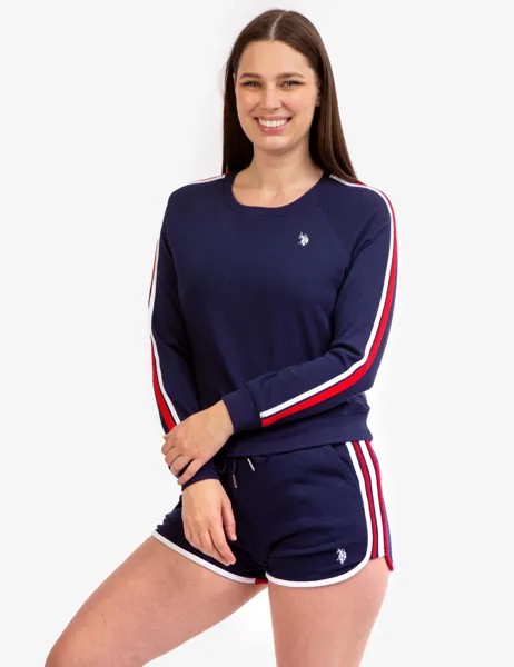 Свитшот U.S. Polo Assn. Raglan Sleeve Crew Neck, темно-синий