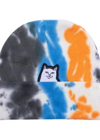 Шапка RIPNDIP Lord Nermal Beanie Grey. Blue. & Orange Tie Dye 2022