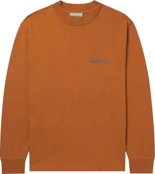 Футболка Fear of God Essentials x Mr. Porter Exclusive Long-Sleeve T-Shirt 'Vicunia', коричневый
