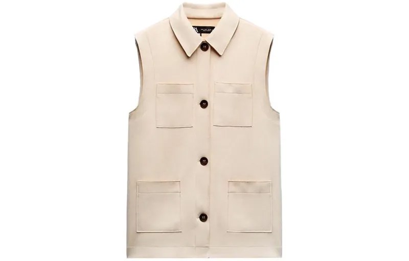 Жилет женский песочный Zara