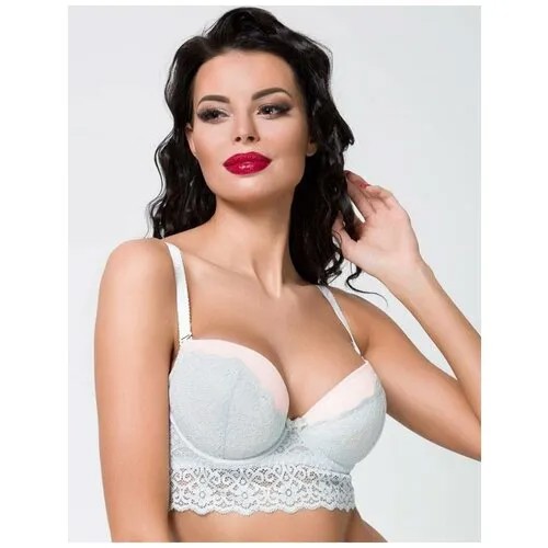Бюстгальтер пуш-ап Delicacy 70E, голубой с розовым