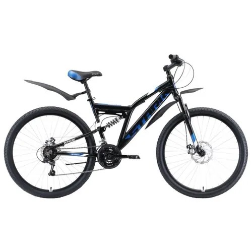 Горный (MTB) велосипед STARK Jumper 27.1 FS D (2020) черный/голубой/белый 16