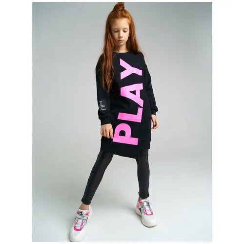 Платье playToday, размер 140, черный