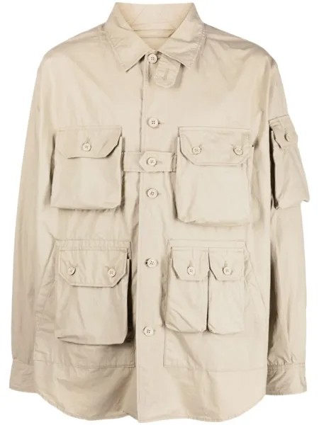 Engineered Garments куртка-рубашка с карманами карго, нейтральный цвет