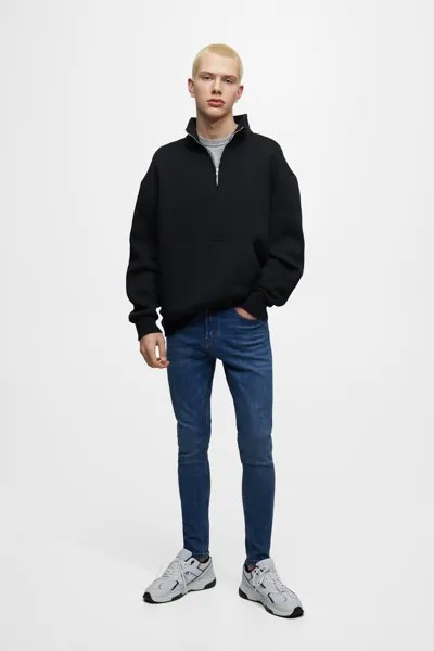 Базовые суперскинни джинсы Pull&Bear, синий