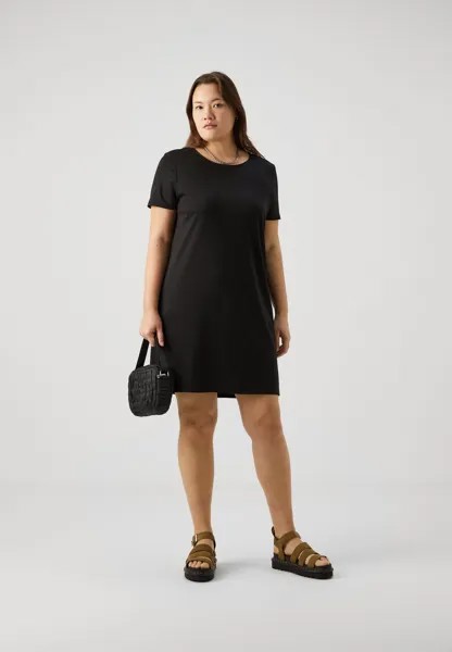 Платье из джерси Vmcabby Short Zip Dress Vero Moda, черное