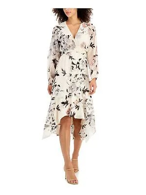 TAYLOR Женское бежевое блузонное платье макси с V-образным вырезом, коктейльное платье Hi-Lo Petites 10P
