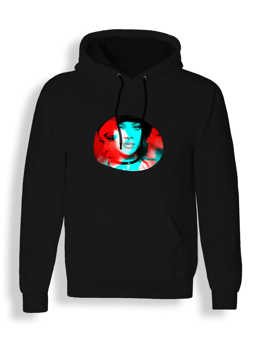 Худи унисекс СувенирShop Рианна/Rihanna 8 черное S