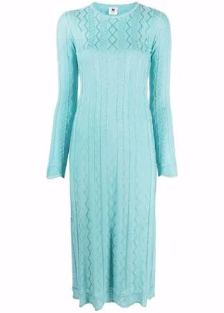M Missoni трикотажное платье с узором шеврон