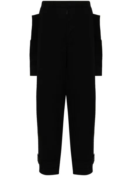 Yohji Yamamoto брюки с низким шаговым швом, черный