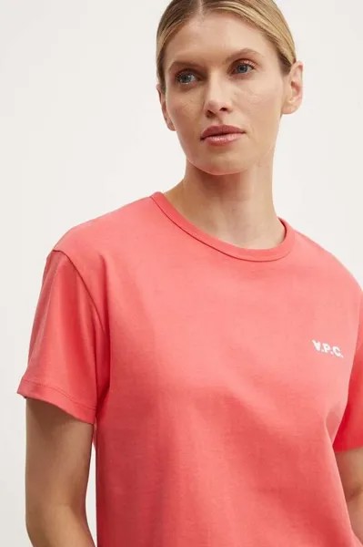 Хлопковая футболка свободного кроя petit vpc A.P.C., оранжевый